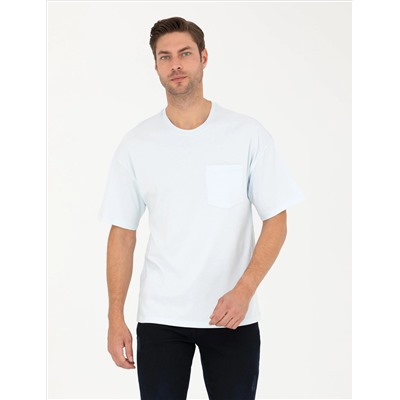 Açık Mavi Comfort Fit Tişört