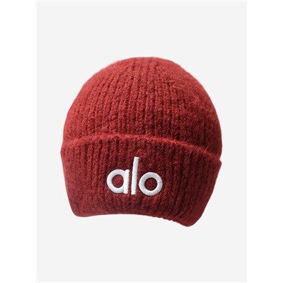 Теплая шапка унисекс с вышивкой логотипа бренда  AL*O