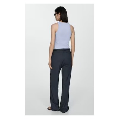 Top canalé algodón