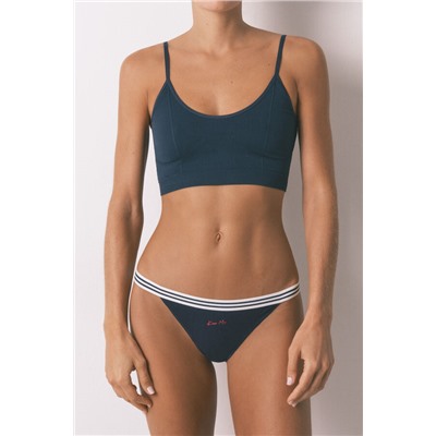 Pack 3 bragas clásicas algodón frase estampada