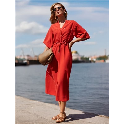 Платье-рубашка из плотного лиоцелла