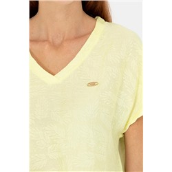 Kadın Açık Sarı V - Yaka Tişört