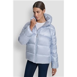 FUNNEL-NECK LIGHTWEIGHT PUFFER JACKET