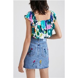 Body floral cuello de barco