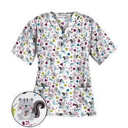 UA Fall Favorite Silver Scrub Top