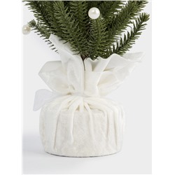 Ель искусственная, 40 см, полиэтилен, Жемчуг, New year