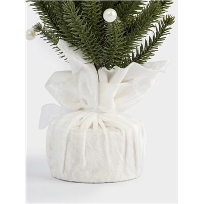 Ель искусственная, 40 см, полиэтилен, Жемчуг, New year