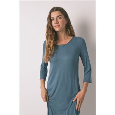 Camisón midi viscosa verde