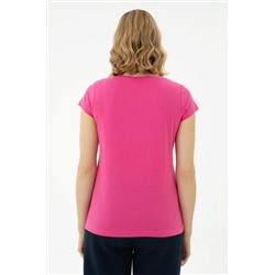 Kadın Fuşya Basic Tişört