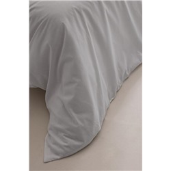 Manon King Size %100 Pamuk Ranforce Düz Nevresim - Gri