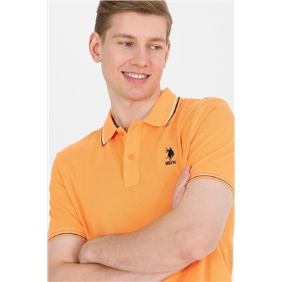 Erkek Turuncu Basic Polo Yaka Tişört