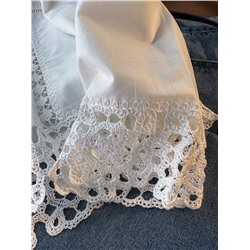 Рубашка с длинными рукавами и вязанным кружевом. Бирка срезана, но и так понятно, что это Zar*a