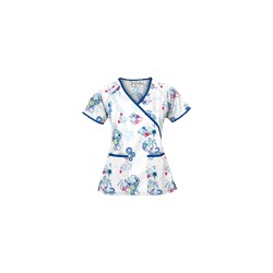 UA Brush Brush Your Teeth White Print Scrub Top