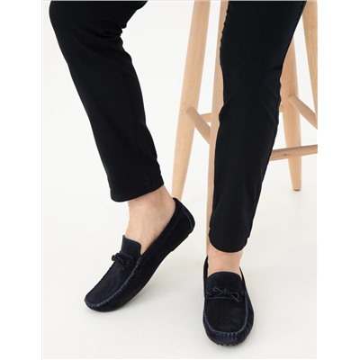 Lacivert %100 Deri Loafer
