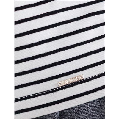 Топ в полоску из премиального хлопка с эластаном