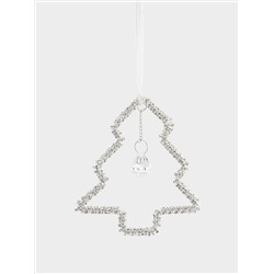 Игрушка елочная, 12 см, пластик/металл, серебристая, Елка, Event