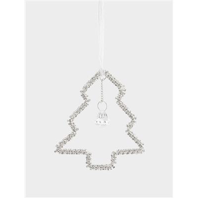 Игрушка елочная, 12 см, пластик/металл, серебристая, Елка, Event