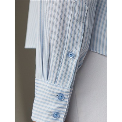 Укороченная блузка в полоску из хлопка