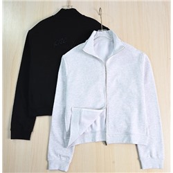 Куртка-кардиган с воротником-стойкой