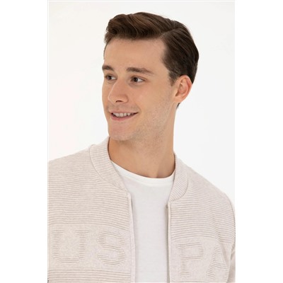 Erkek Taş Melanj Triko Hırka