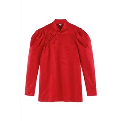 Blusa de seda Rojo