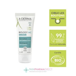 A-Derma Biology AC Global Soin Matifiant Anti-Imperfections BIO 40ml