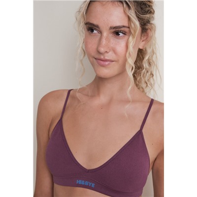 Sujetador seamless triangular burgundy