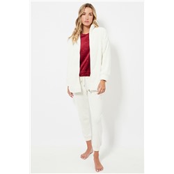 Chaqueta de pijama polar - Blanco