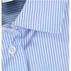 Женская хлопковая полосатая повседневная рубашка с длинным рукавом