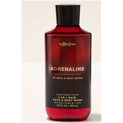 Men's  Adrenaline 3-in-1 Hair, Face & Body Wash