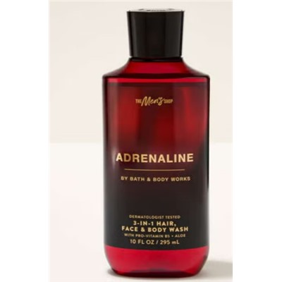 Men's  Adrenaline 3-in-1 Hair, Face & Body Wash