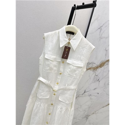 Элегантное льняное платье  ЛОР*А ПИАН*О