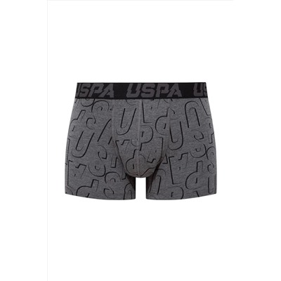 U.S. Polo Assn. U.S. Polo Assn. Erkek Siyah - Antrasit -Baskılı 3 lü Kutulu Boxer - Çoklu Renk - BATDN80D49Y6T