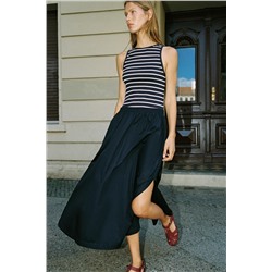 VESTIDO MIDI COMBINADO POPELÍN