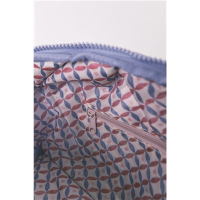Neceser grande acolchado azul strass