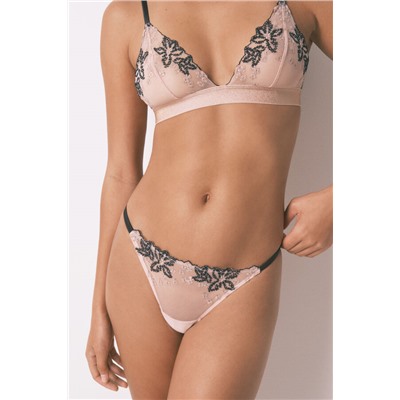 Tanga tul bordado negro