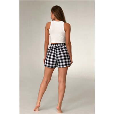 Шорты женские домашние Ж-1 черная клетка