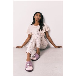 Zapatillas casa Snoopy moradas