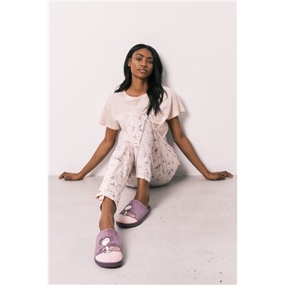 Zapatillas casa Snoopy moradas