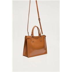GUESS Bolso de piel Issa - Camel