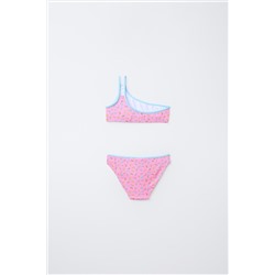 6-14 AÑOS/ BIKINI FLORES CONTRASTE