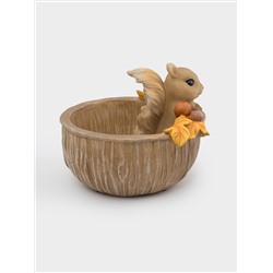 Конфетница, 17х14 см, полирезин, коричневая, Белка, Autumn forest