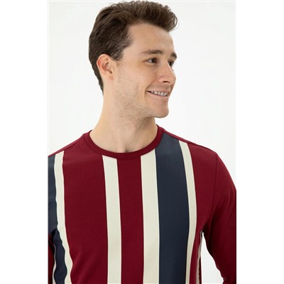 Erkek Bordo Sweatshirt
