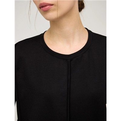 Черный концептуальный свитшот из хлопка