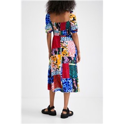 Vestido evasé animal print