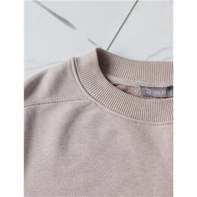 Свитшот свободный из петельчатого футера двухнитки с эластаном