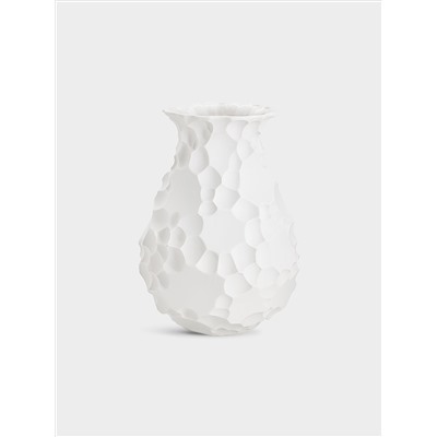 Ваза для цветов, 31 см, декоративная, фарфор P, белая, матовая, Текстура, Bridgit