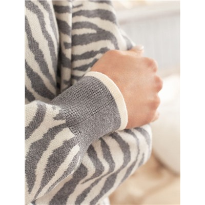 Платье жаккардовой вязки с кашемиром