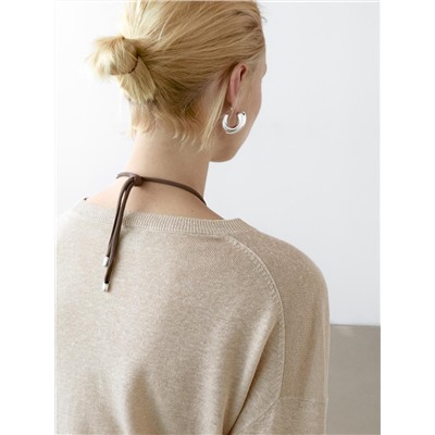 Jersey punto oversize 100% lino