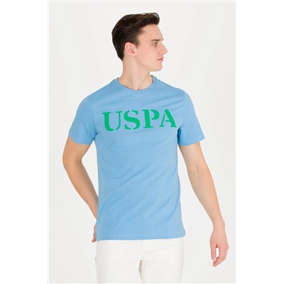 Erkek Turkuaz Basic Bisiklet Yaka Tişört